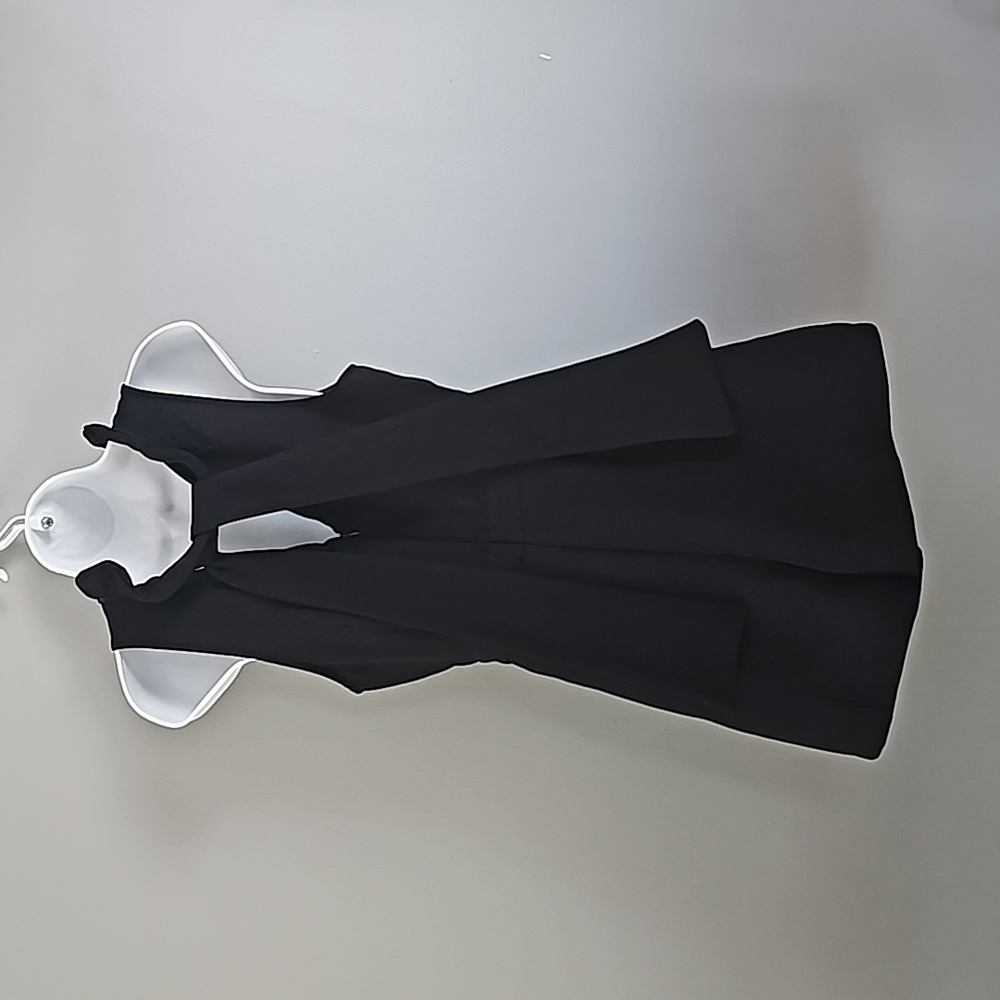 Do+Be Black Tank  Style Short Romper with Ruffled Neck - Picture 2 of 7